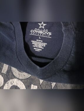 NFL Dallas Cowboys Navy Crewneck Sweatshirt with White Logo